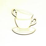  Natúr fa csészetorony, 2db-os. Mérete: 68x80 mm