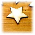  Natúr fa csillag, mérete: 3cm