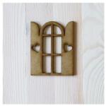  Zsalugáteres ablak, MDF. Mérete: 70x85x3 mm