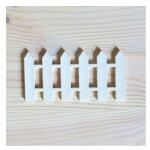  Fehér színű fa kerítés, mérete: 8x4 cm