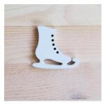  Fehér fa korcsolya, mérete: 3 cm