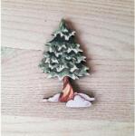  Havas fenyő, festett fa. Mérete: 35x60x3 mm