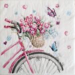  Szalvéta - bicikli virágkosárral