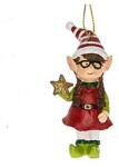  Karácsonyi manó kislány, akasztós, poly