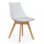  Scaun living cu picioare din lemn BUC 245 alb - scauneonline