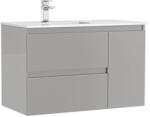 Gala Set dulap baza suspendat Gala Daily gri 2 sertare 1 usa si lavoar 90 cm (7895230)