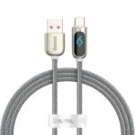 Baseus USB-A - USB-C kábel kijelzővel 1m ezüst (CATSK-0S) (CATSK-0S)