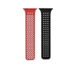 Phoner Spike Apple Watch szilikon szíj 49/45/44/42mm piros/fekete (72556) (PH72556)