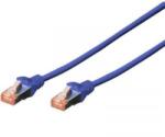 ASSMANN RJ45 Hálózat Csatlakozókábel CAT 6 S/FTP 2.00 m Kék Halogénmentes, sodort érpár, Védővel, Lángálló Digitus