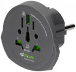 Q2 Power földelt utazó adapter Világ --> Európa (1.100100-TH) (1.100100-TH)
