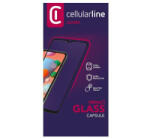 Cellularline IMPACT GLASS CAPSULE képernyővédő üveg (2.5D full cover, íves, karcálló, ultravékony, 0.2 mm, 9H) FEKETE [Samsung Galaxy A30s (TEMPGCABGALA30SK)