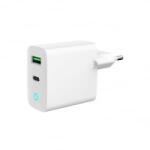 Gembird 1xUSB-A, 1xUSB-C hálózati töltő fehér 20W (TA-UC-PDQC20L-W-01)