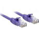 Lindy RJ45 Hálózat Csatlakozókábel CAT 6 U/UTP 3.00 m Viola Védővel LINDY (48124)