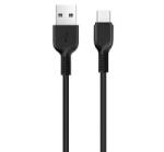 hoco. X20 adatátvitel adatkábel és töltő (USB - Type-C, gyorstöltés támogatás, 200cm, törésgátló) FEKETE (X20_TYPE-C_2M_B)