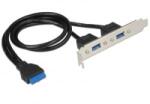 Delock 2x USB 3.0 hátlapi kivezetés (84836) (84836)