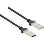 Renkforce USB 2.0 csatlakozókábel, 1x USB 2.0 dugó A - 1x USB 2.0 dugó A, 1, 8 m, fekete, aranyozott, renkforce - aqua
