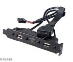 Akasa USB 3.1 Gen 1 Type-C x 1 és USB 2.0 Type-A x 2 hátlapi panel (AK-CBUB53-40BK)