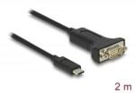 Delock USB Type-C - 1 x soros RS-232 D-Sub 9 tűs apa adapter 2m (64196) (64196)