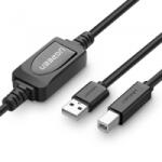 UGREEN US122 aktív USB 2.0 AB kábel nyomtatóhoz, 15 m (fekete (10362)