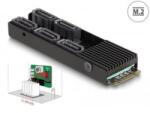 Delock M. 2 2280 B+M-key -> 5x SATA adapterkártya (64051) (64051)