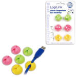 LogiLink öntapadós kábelrendező (6db) 3 szín (KAB0010) (KAB0010)
