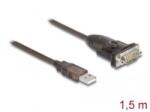 Delock USB 2.0 Type-A - 1 x Serial RS-232 D-Sub 9 pin apa adapter 1, 5m (62645) (62645)
