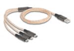 Delock USB-A -> Lightning/Micro USB/USB-C kábel 1, 2m (88158) (88158)