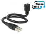 Delock USB 2.0 Type-A apa > USB 2.0 Micro-B anya kábel 35 cm (83921) (83921) - aqua