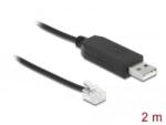 Delock Leadshine USB-A és soros RS-232 RJ12 közötti ESD védelemmel 2 m adapterkábel (66737)