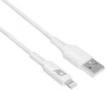 ACT USB-A - Lightning adat- és töltőkábel 1m fehér (AC3011)