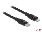 Delock USB Type-C - Lightning adat- és töltőkábel 2m fekete (86638) (86638)