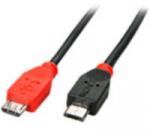 Lindy USB 2.0 Csatlakozókábel [1x USB 2.0 dugó, mikro B típus - 1x USB 2.0 dugó, mikro B típus] 2.00 m Fekete OTG funkcióval