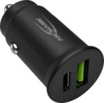 ANSMANN 1xUSB-A 1xUSB-c autós töltő fekete (1000-0029)