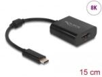 Delock USB Type-C adapter HDMI (DP Alt Mode) 8K-hez HDR funkcióval fekete (64175) (64175)