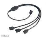 Akasa Addressable RGB LED elosztó- és hosszabbító kábel 50cm (AK-CBLD07-50BK) (AK-CBLD07-50BK)