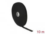 Delock tépőzáras szalagtekercs 10mx13mm fekete (18712) (18712)