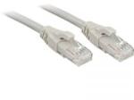 Lindy RJ45 Hálózat Csatlakozókábel CAT 6 U/UTP 10.00 m Szürke Védővel LINDY