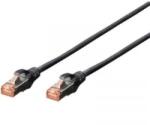 ASSMANN RJ45 Hálózat Csatlakozókábel CAT 6 S/FTP 1.00 m Fekete Halogénmentes, sodort érpár, Védővel, Lángálló Digitus