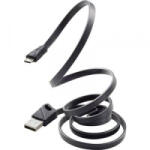 Renkforce USB 2.0 Csatlakozókábel [1x USB 2.0 dugó, A típus - 1x USB 2.0 dugó, mikro B típus] 1.00 m Fekete