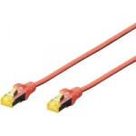 ASSMANN RJ45 Hálózat Csatlakozókábel CAT 6A S/FTP 2.00 m Piros Halogénmentes, sodort érpár, Védővel, Lángálló Digitus