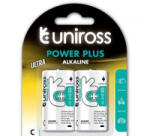 Uniross Power Plus LR14/BP2 1, 5V C/baby tartós alkáli elem 2db/cs (LR14-UALKCPP2) (LR14-UALKCPP2) - aqua