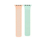 Phoner Spike Apple Watch szilikon szíj 49/45/44/42mm papya/pisztácia (72560) (PH72560)