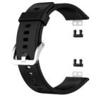 gigapack Pótszíj (szilikon, állítható, 20 mm) FEKETE [Huawei Watch Fit]
