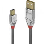 Lindy USB 2.0 Csatlakozókábel [1x USB 2.0 dugó, A típus - 1x USB 2.0 dugó, mini B típus] 2.00 m Szürke