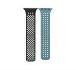 Phoner Spike Apple Watch szilikon szíj 49/45/44/42mm fekete/zöld (72568) (PH72568)