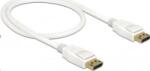 Delock 85507 Displayport 1.2 apa > Displayport apa 0, 5m fehér (85507)