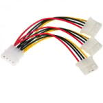 Akyga Molex - 3xMolex elosztó adapter 15cm (AK-CA-40) (AK-CA-40)