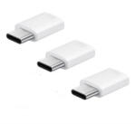 Samsung adapter (microUSB - Type-C, adatátvitel és töltés, 3db) FEHÉR (EE-GN930KWEG)