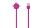 allocacoc 3az1-ben USB kábel pink (9003PK/USBC15)