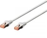 ASSMANN RJ45 Hálózat Csatlakozókábel CAT 6 S/FTP 7.00 m Szürke Halogénmentes, sodort érpár, Védővel, Lángálló Digitus